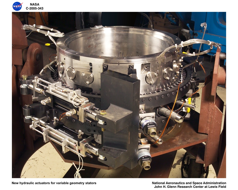 Ultra-Efficient Engine Technology (UEET) Proof of Concept Compressor, New hydraulic actuators for variable geometry stators