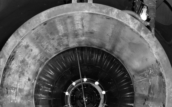 RAM JET ENGINE LINER IN TANK 2 OF THE PROPULSION SYSTEMS LABORATORY PSL