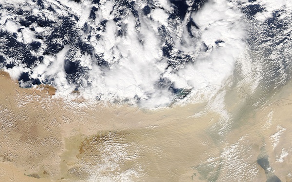 Dust Storm off Egypt: Natural Hazards