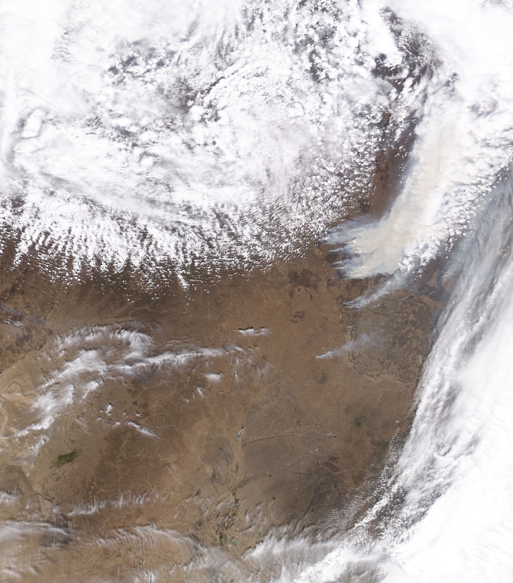 Fires in Russia and China near the Amur River: Natural Hazards