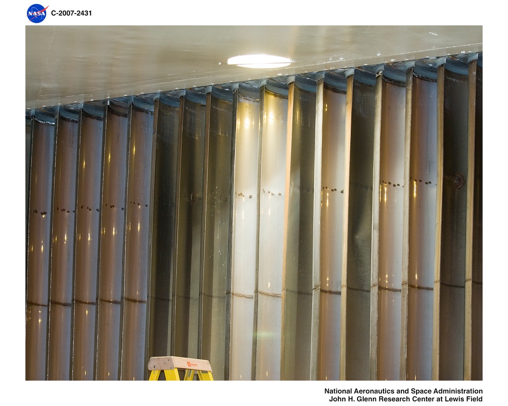 Icing Research Tunnel Turning Vanes.  A vanes bank