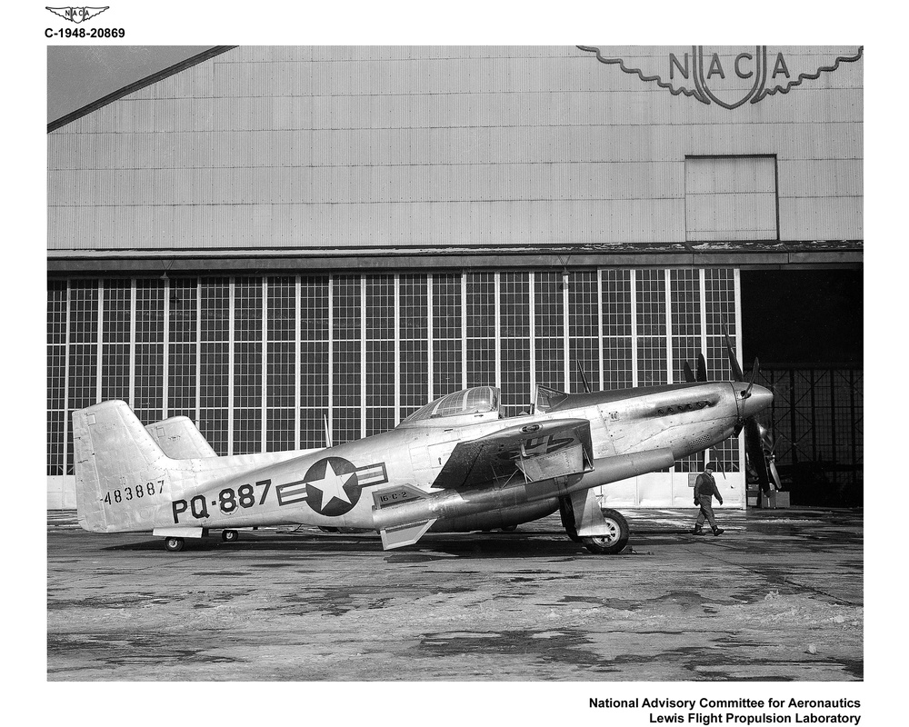 RAM JET AND MOUNT AND P-82 AIRPLANE