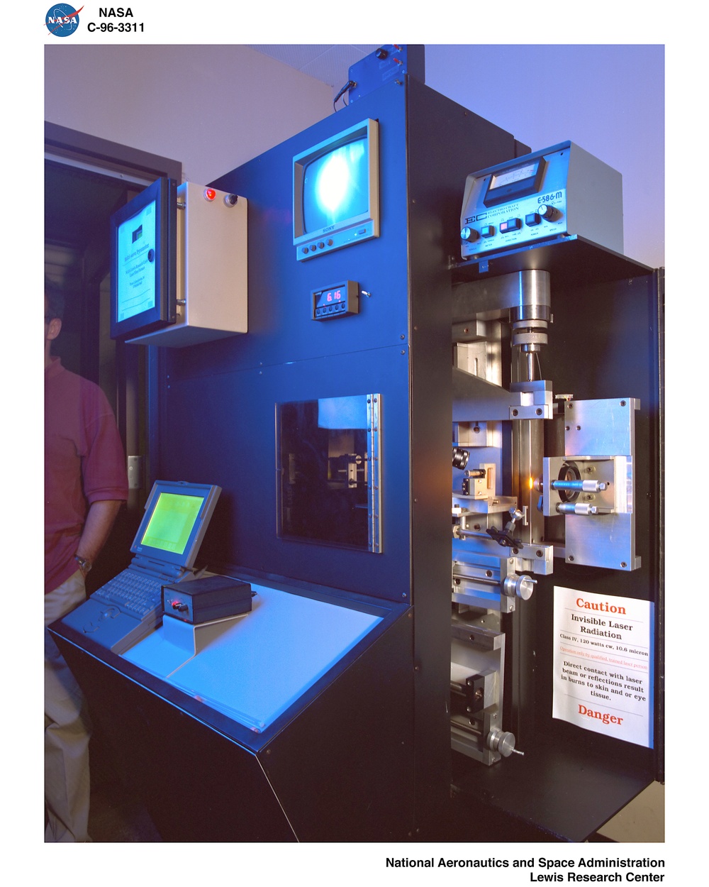 LAZER FURNACE IN BASEMENT OF THE BASIC MATERIALS LABORATORY BML