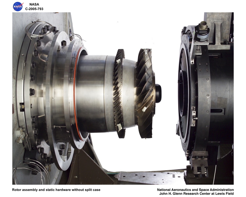 Ultra-Efficient Engine Technology  (UEET), Proof of Concept Compressor, rotor assembly and static hardware without split case