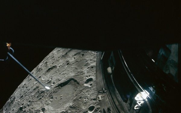 Apollo 13 Mission image  - View of Crater Chaplygin