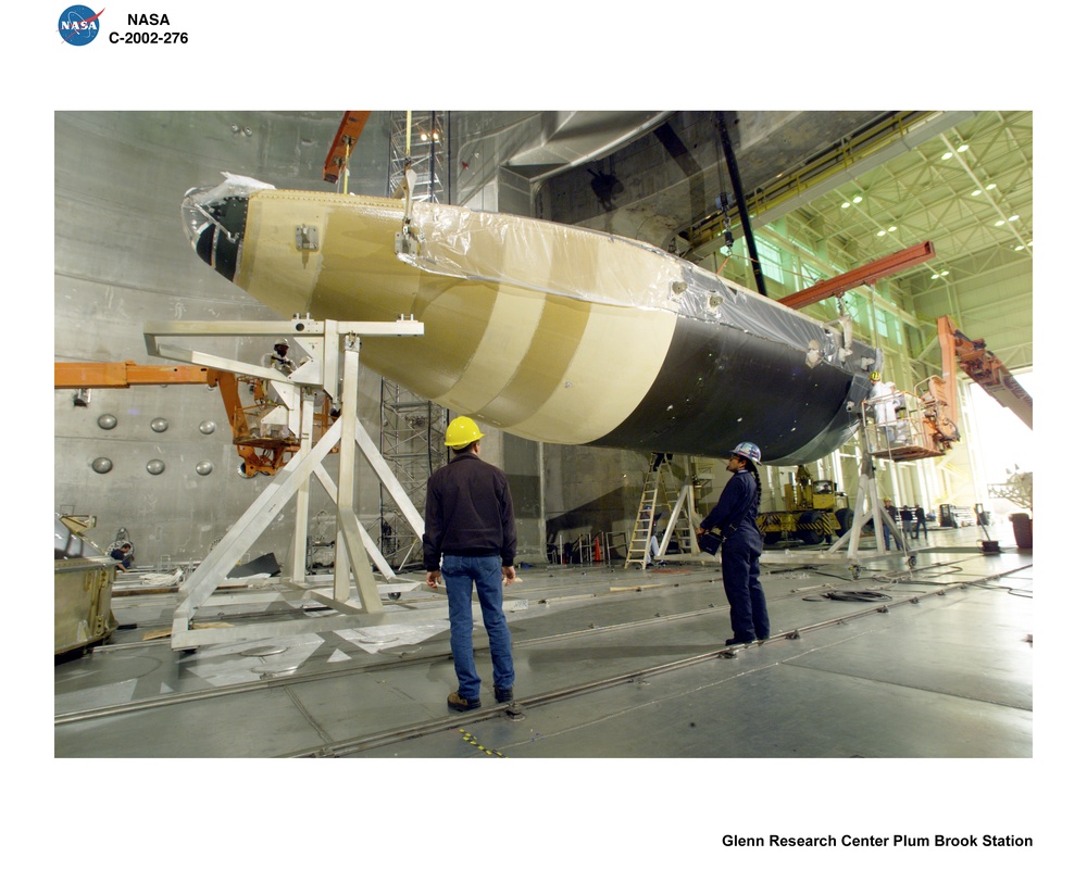 BOEING DELTA 4 SHROUD SEPARATION TEST IN SPACE POWER FACILITY AT NASA PLUM BROOK STATION