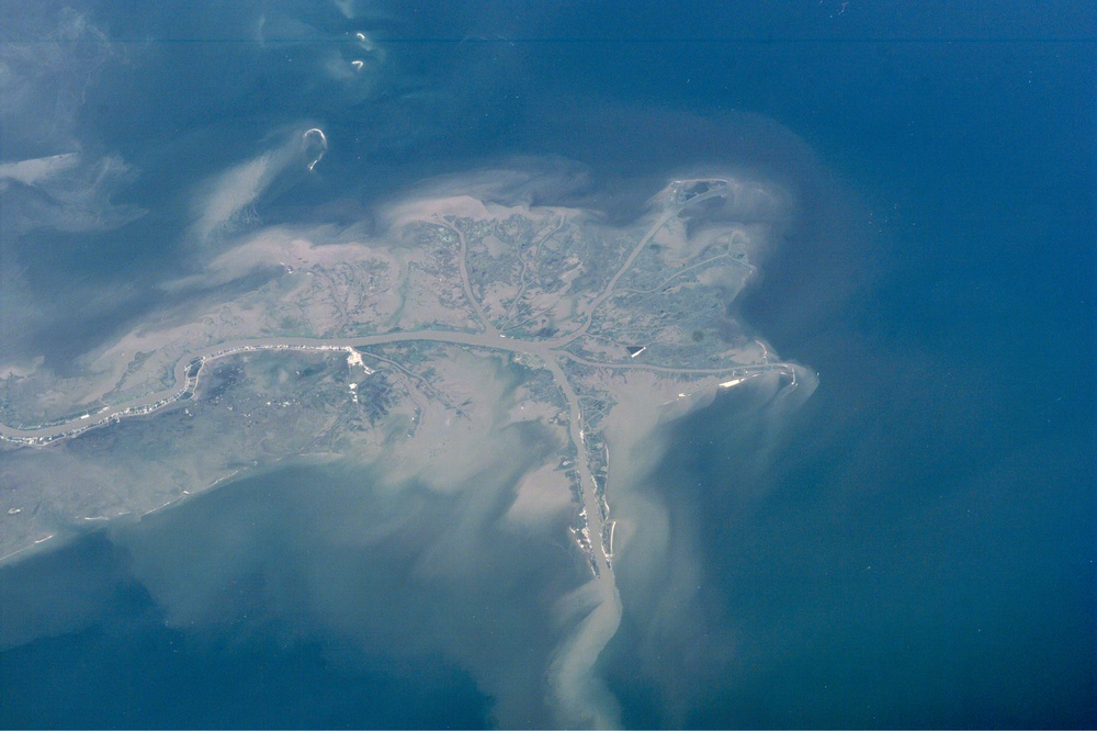 Mississippi delta taken by the Expedition Two crew