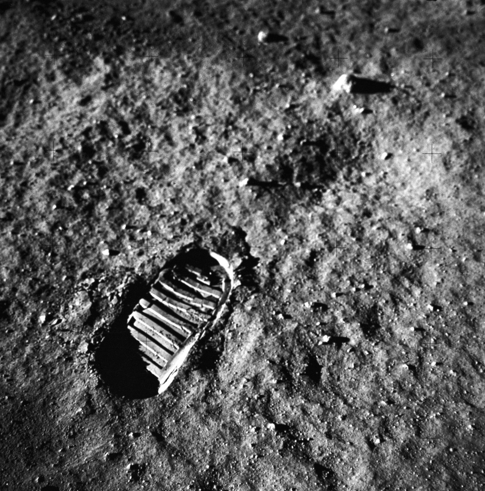 Close-up of Astronaut?s Footprint on Lunar Surface