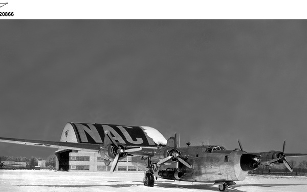 24-C COMPRESSOR ENGINE INSTALLED ON B-24 AIRPLANE