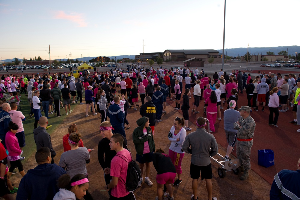 Team Holloman participates in Breast Cancer Awareness Month 5k run