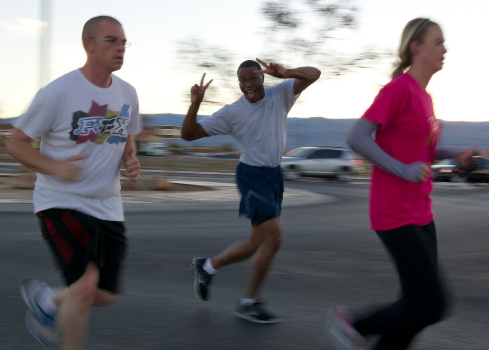 Team Holloman participates in Breast Cancer Awareness Month 5k run