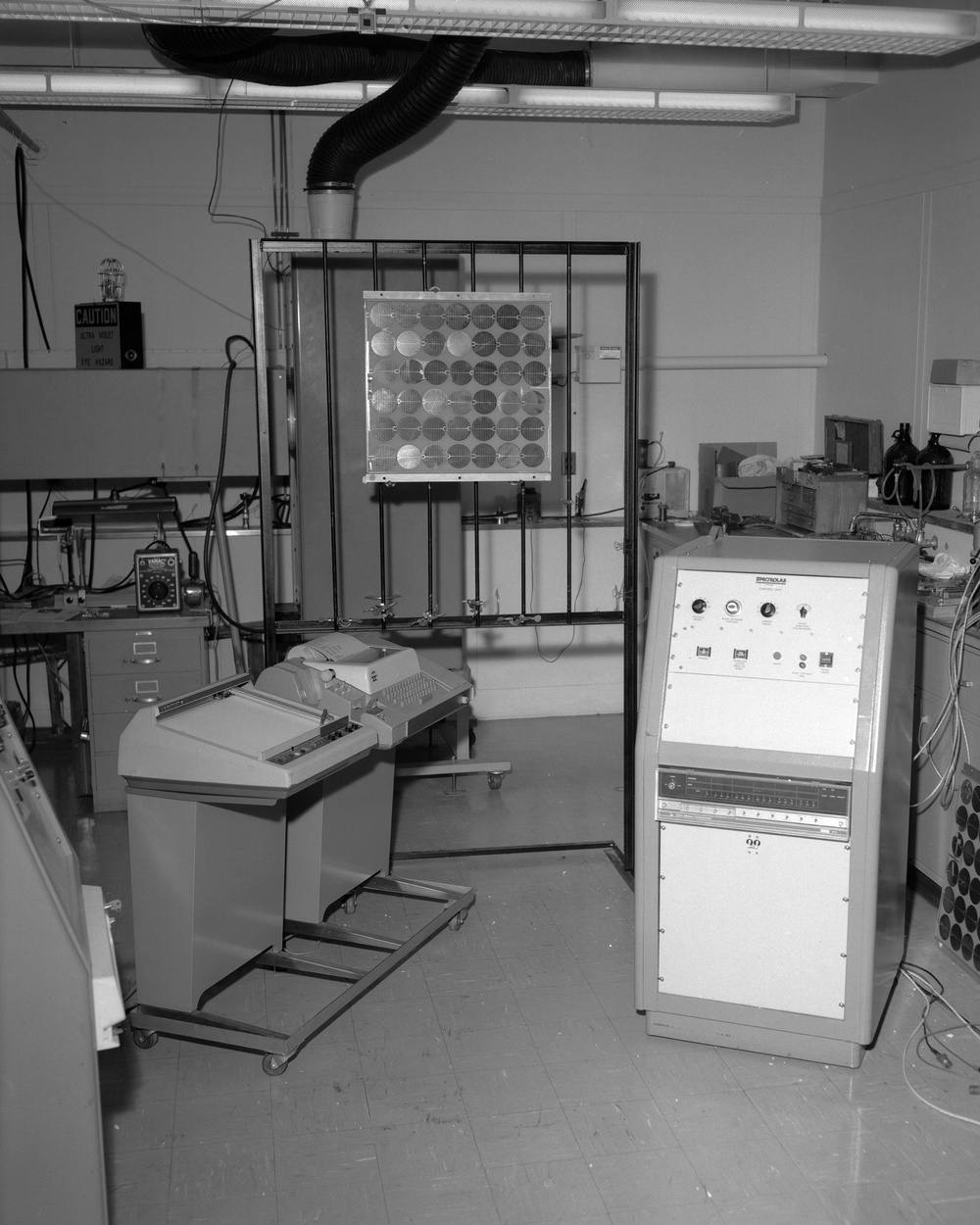 EXTERIORS AND INTERIORS OF THE SPACE POWER RESEARCH LABORATORY SPRL - ENERGY CONVERSION LABORATORY ECL - REDOX - RESEARCH ANALYSIS CENTER RAC - BASIC MATERIALS LABORATORY BML - VERTICAL LIFT FACILITY VLF