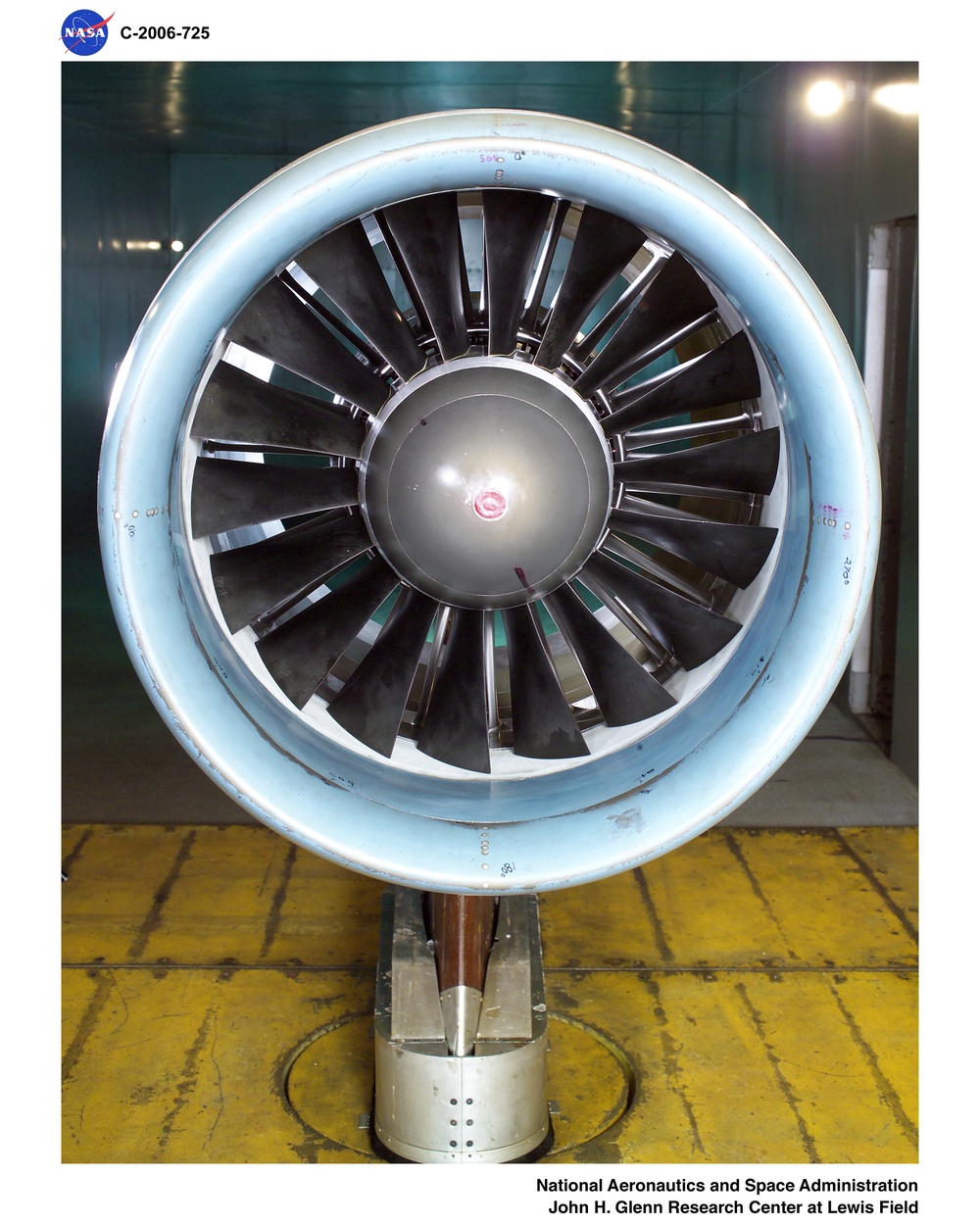 Fan Trailing Edge Blowing (FTEB) Model in 9x15 Low Speed Wind Tunnel (LSWT)