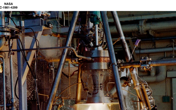 ROCKET ENGINE FIRINGS FOR THE LOX LIQUID OXYGEN COOLED CHAMBER PROGRAM