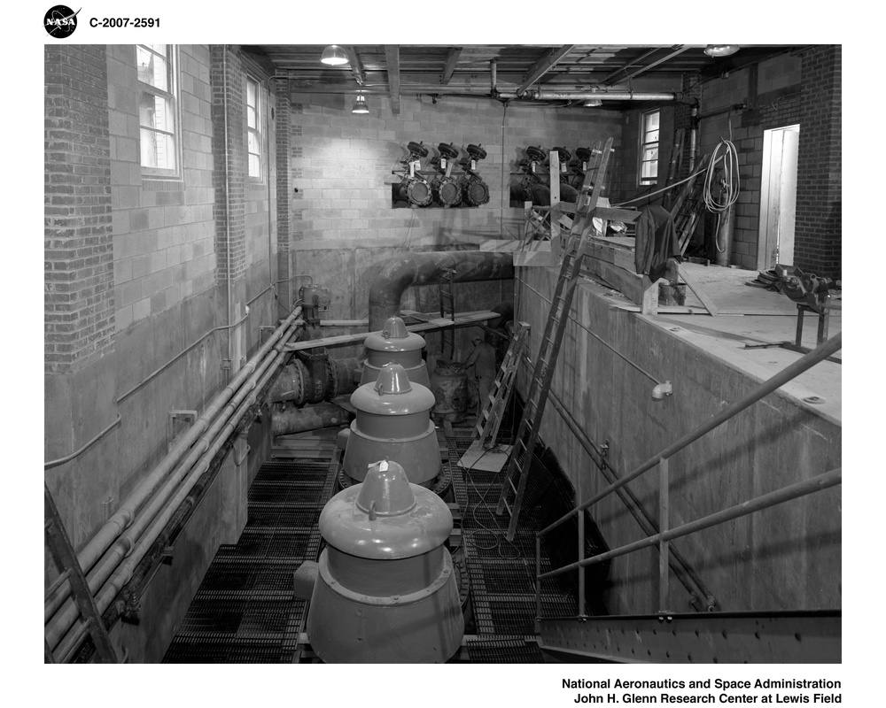 Sump Pumps in new Altitude Wind Tunnel Pump House
