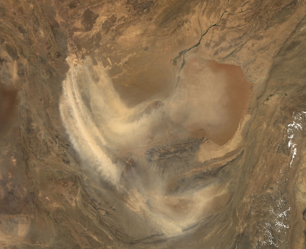 Dust Storm over Afghanistan: Natural Hazards