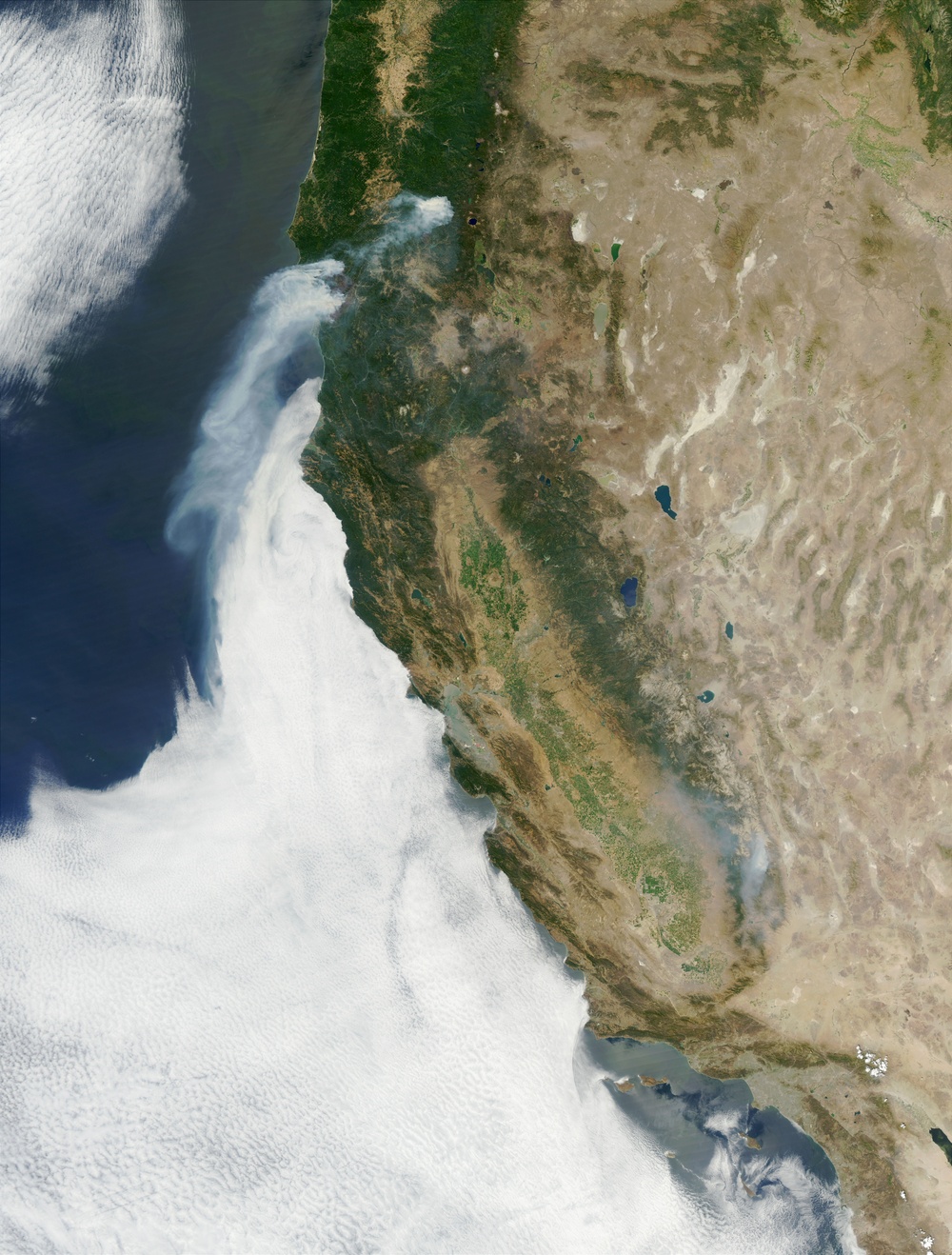 Biscuit Fire, Oregon from NASA's New Satellite -- Aqua: Image of the Day