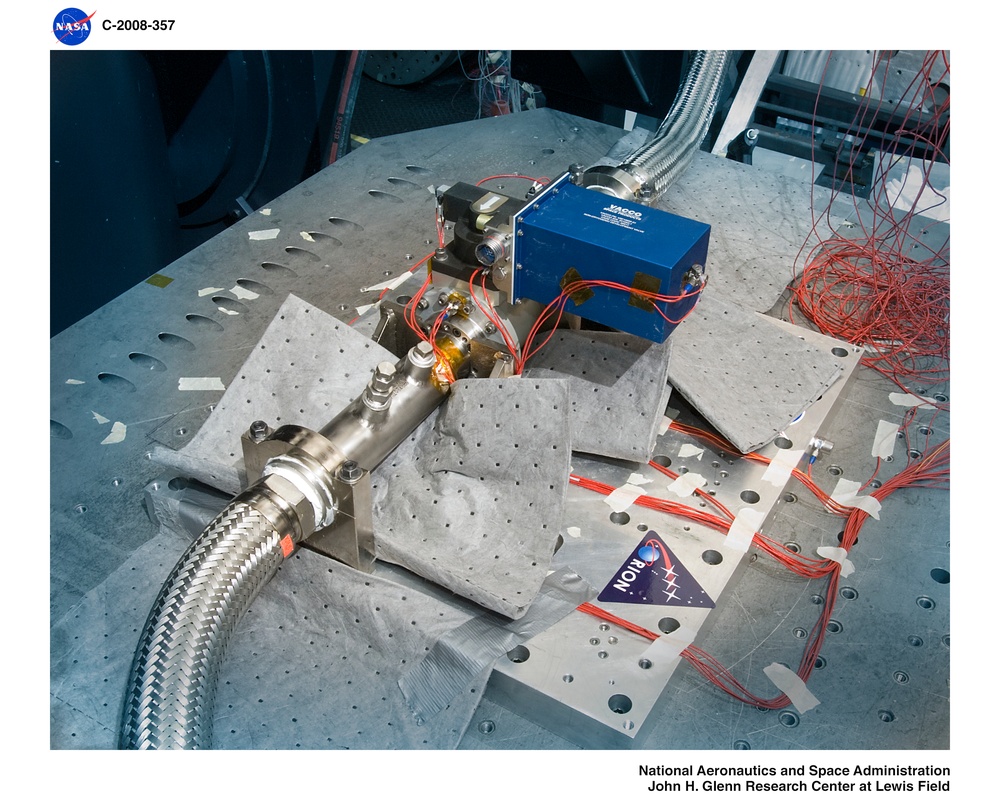 Vibration test of the Orion Service Module advanced development propellant isolation valve.  "X:  Angle of Rotation".  Wet test configuration.
