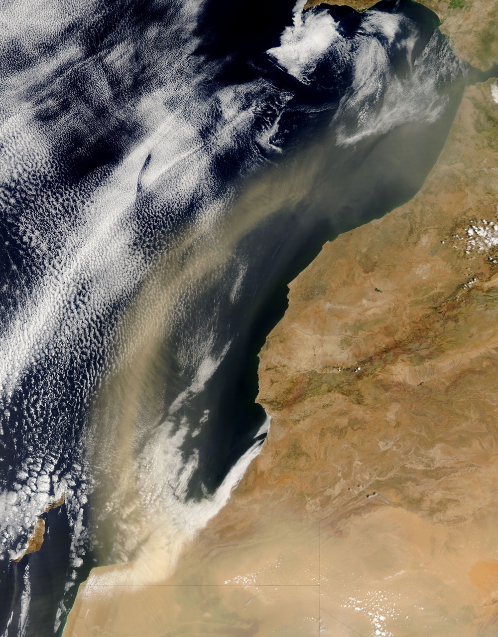 Dust Storm off Morocco: Natural Hazards