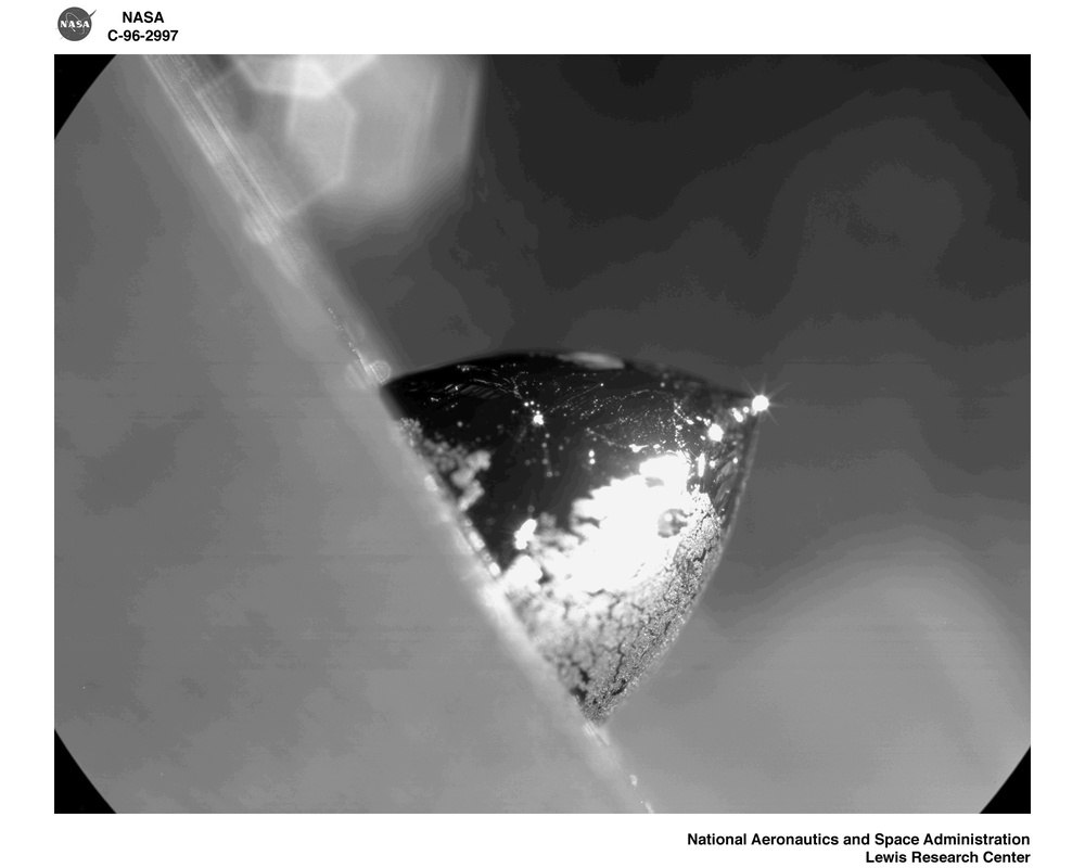 SAMPLE CELL GERMANIUM OVERFLOW OF THE DIFFUSION PROCESS IN MOLTEN SEMICONDUCTOR FLIGHT EXPERIMENT DPIMS