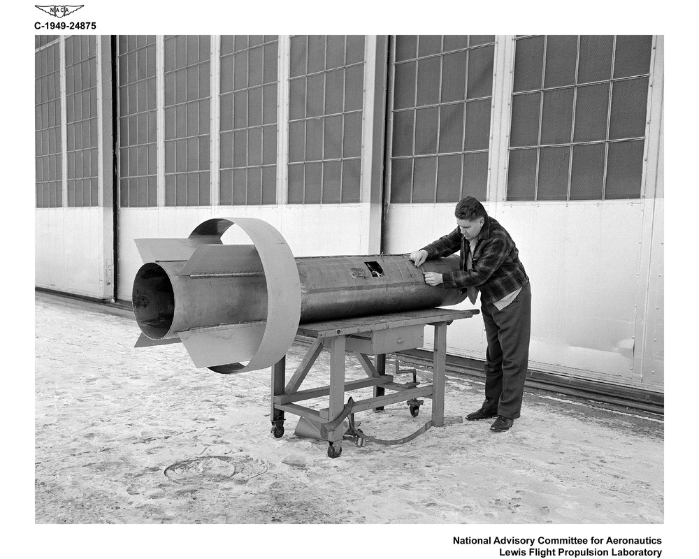 16 INCH RAM JET AND COMPONENT PARTS LOCATED IN THE HANGAR