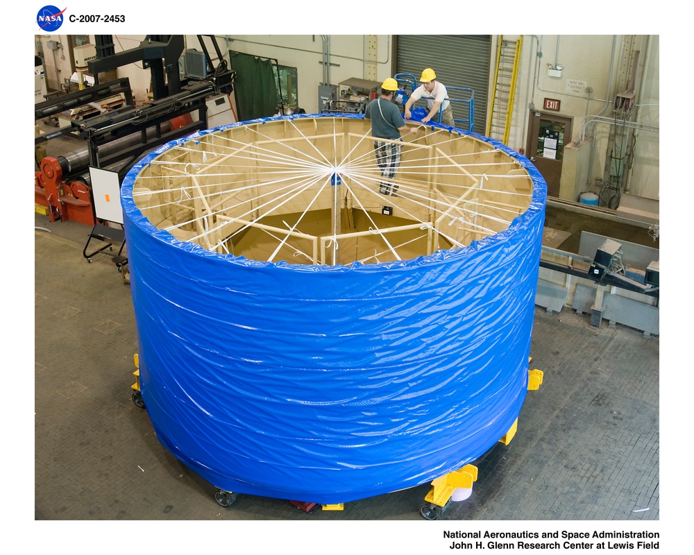 Shrink Wrap of the Ares I-X SSAS_2