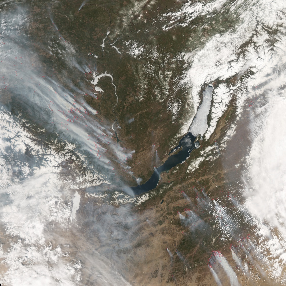 Fires Around Lake Baikal, Russia: Image of the Day