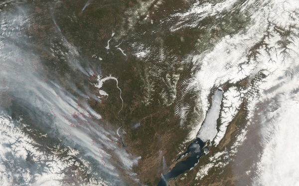 Fires Around Lake Baikal, Russia: Image of the Day
