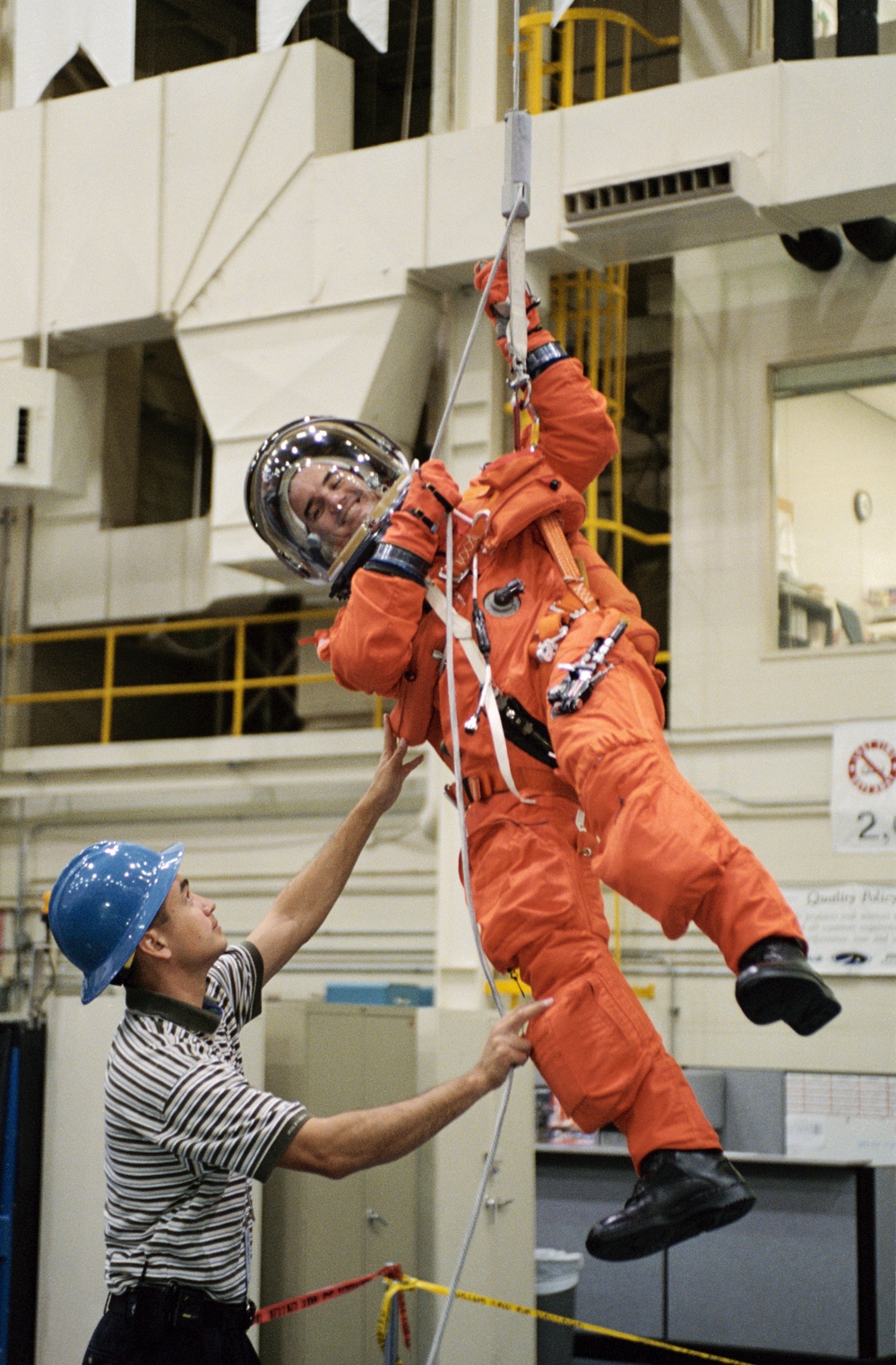 STS-110 Emergency Egress Training