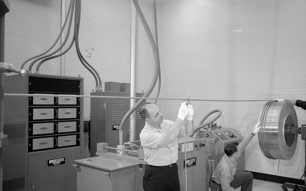 POTASSIUM CORROSION LOOP CONDENSER FABRICATION IN CLEAN ROOM OF THE TECHNICAL SERVICES BUILDING TSB