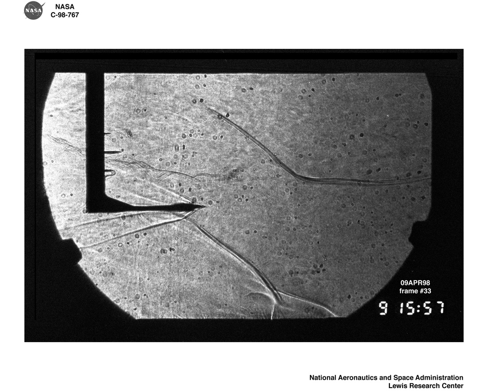 MARCH 25 1998 AND APRIL 2 1998 MACH 3.0 ROOF MACH 2.0 - 1.65 FLOOR AIR INJECTION WITH VARIOUS 25 DEGREE MINIATURE WEDGE PROBE LOCATIONS INTO MACH 4.3 - 4.4 SUPERSONIC WIND TUNNEL FLOW