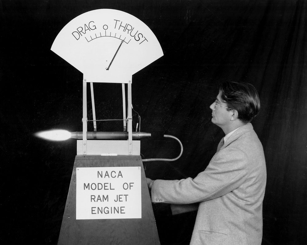 NACA MODEL OF RAM JET WITH ABE SILVERSTEIN