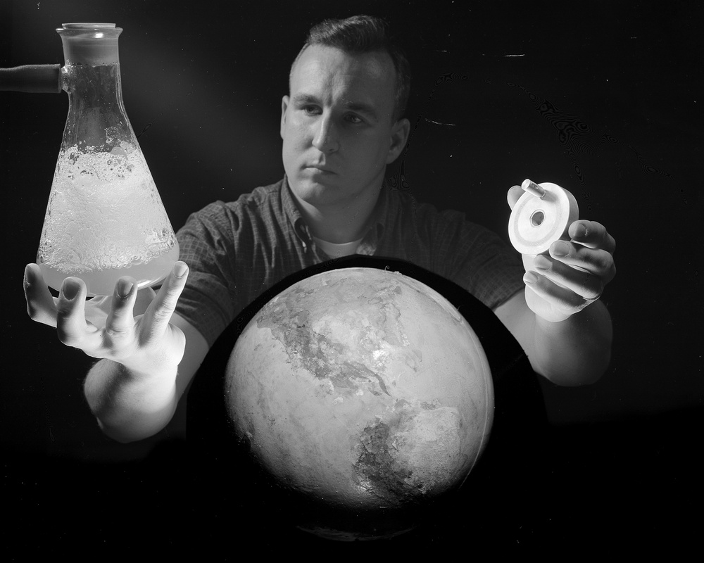 FRICTION AND WEAR SHOWING PROBLEMS OF LUBRICATION - LEFT TO RIGHT - MAX SWIKERT - ROBERT JOHNSON - DONALD BUCKLEY - BY HIMSELF ROBERT JOHNSON