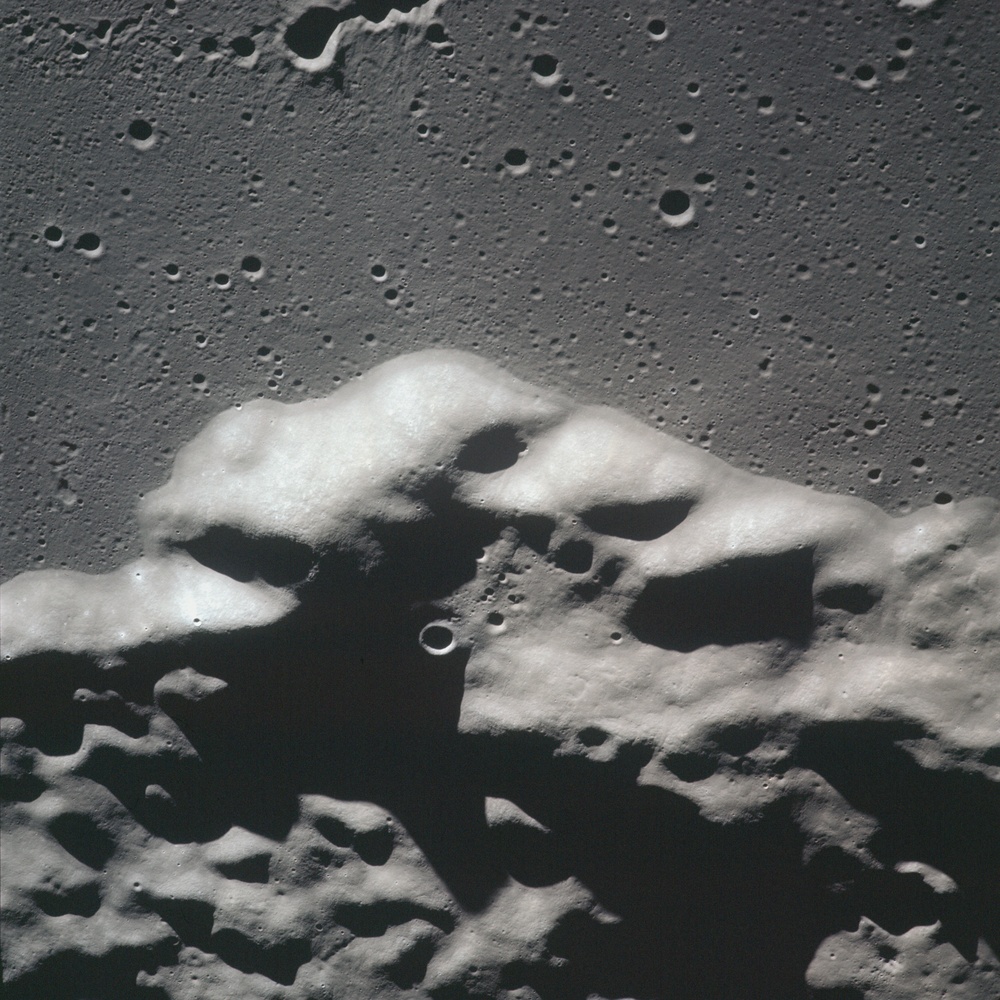 Apollo 16 Mission image - View of the Riphaen Mountains.