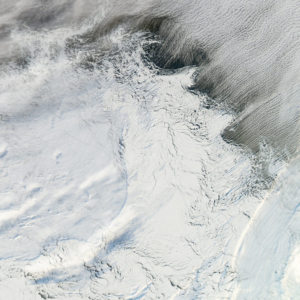 Cloud Streets off the Amery Ice Shelf: Image of the Day