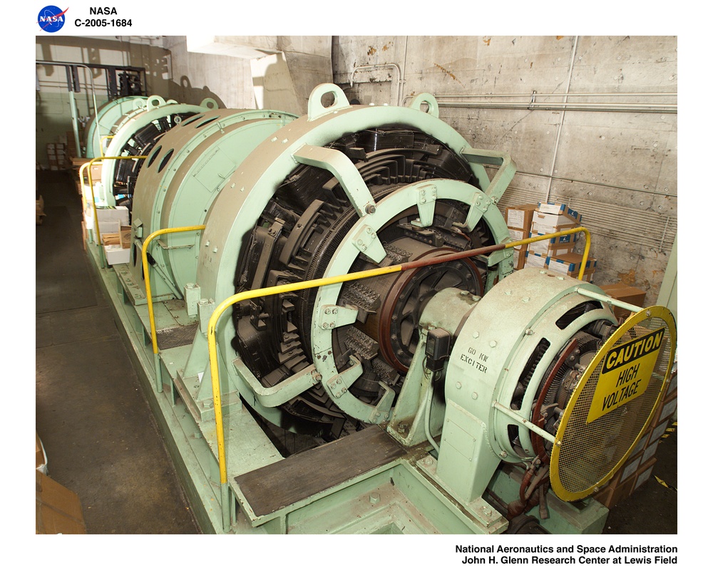 Altitude Wind Tunnel (AWT) photographic documentation prior to deconstruction - Interior view showing drive motor