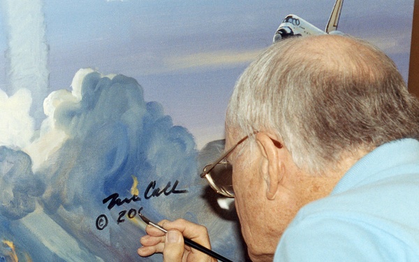 Miscellaneous: EC03-0163-05 Artist Bob McCall signs...