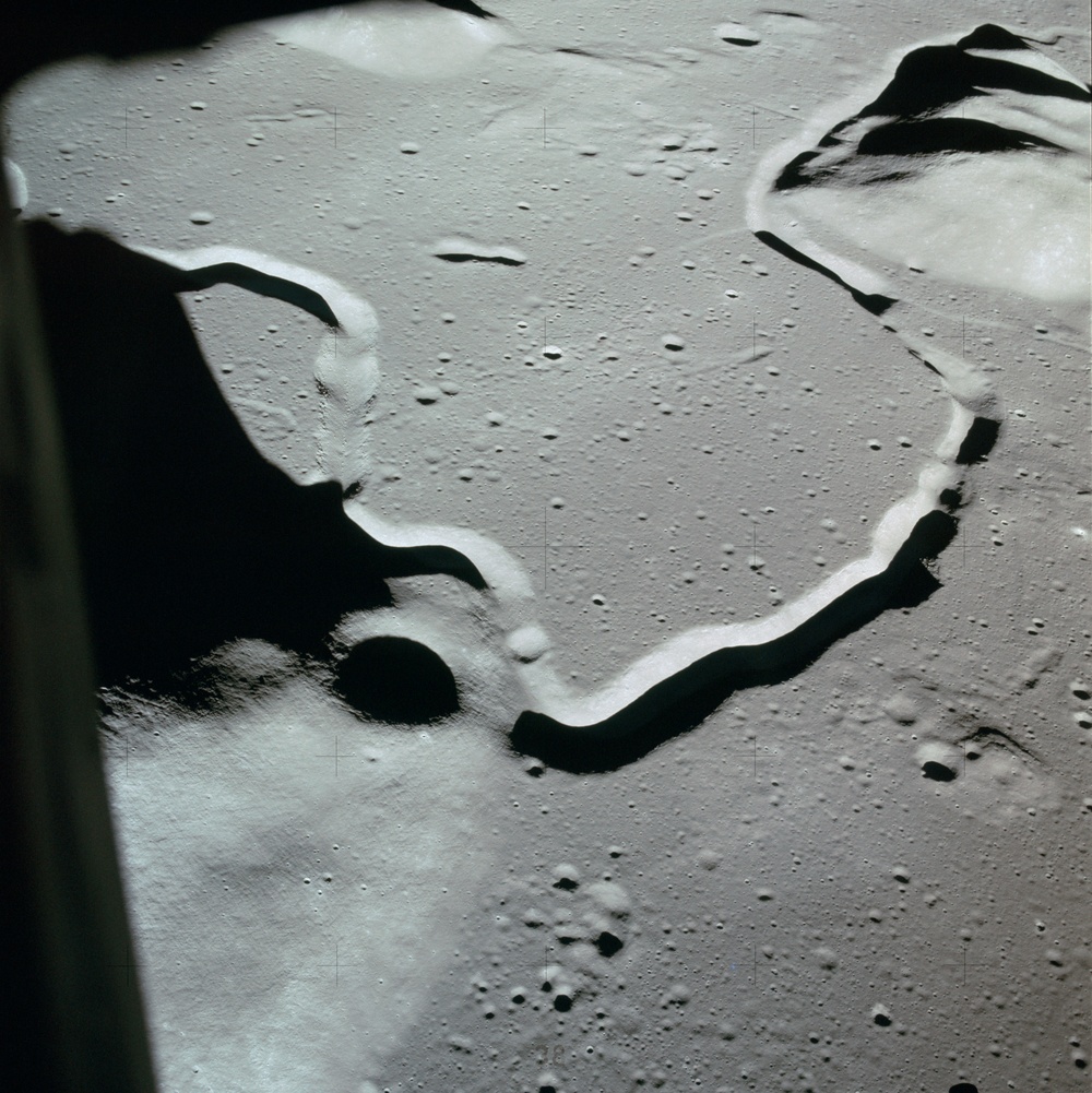 Apollo 15 Mission image - View of the landing site at Hadley Rille