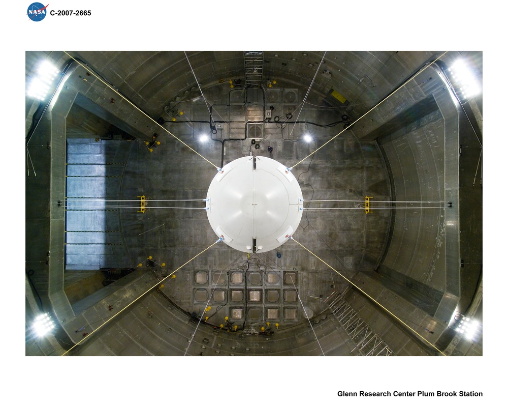 Ariane V Horizontal Separation System 3 (HSS3) Payload Fairing Separation Pre and Post Test Photo Documentation Inside Space Power Facility (SPF)