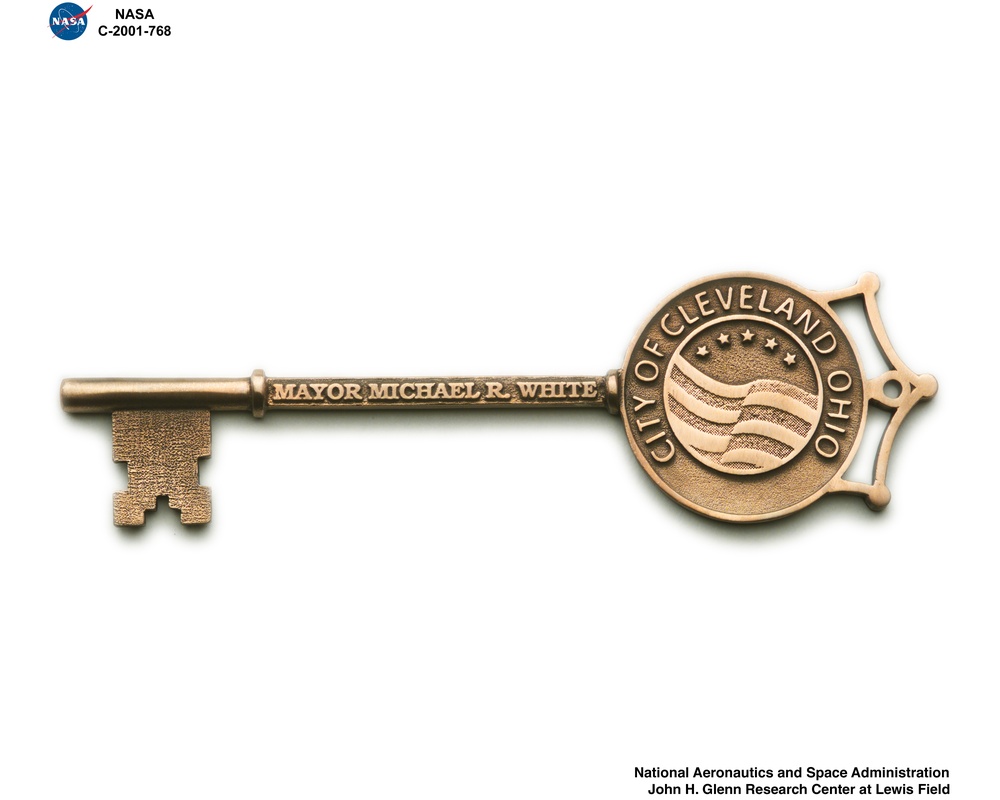 KEY TO THE CITY OF CLEVELAND PRESENTED TO JOHN HAIRSTON OF NASA GLENN RESEARCH CENTER