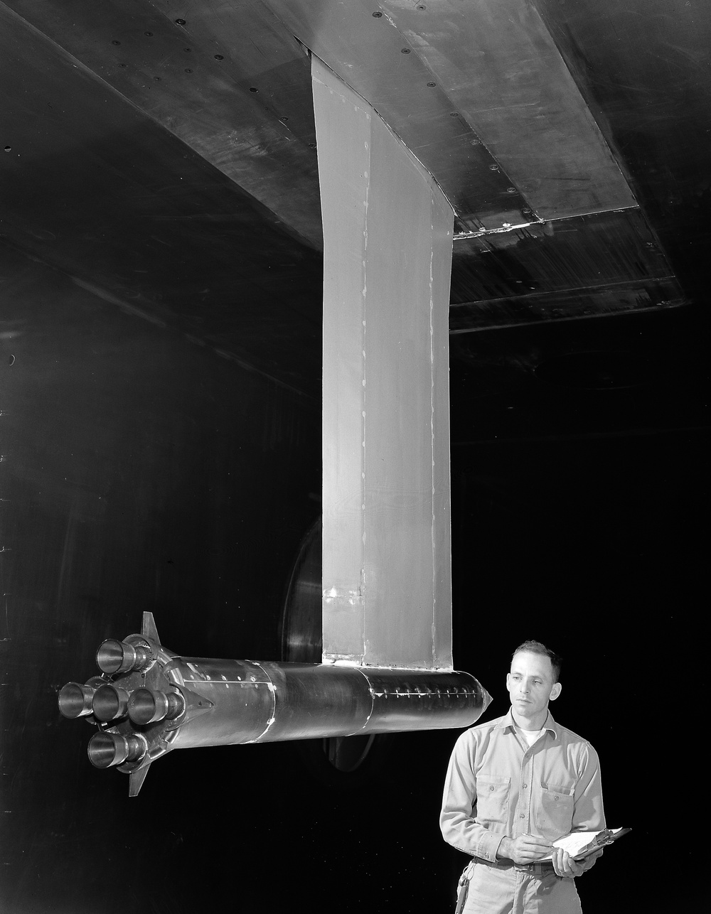 SATURN IC ENGINE GIMBAL MODEL IN THE 10X10 FOOT WIND TUNNEL