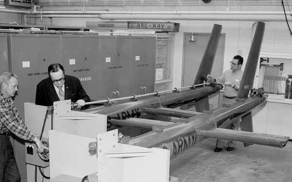 OH-58 TAIL BOOMS AT THE FML FACILITY