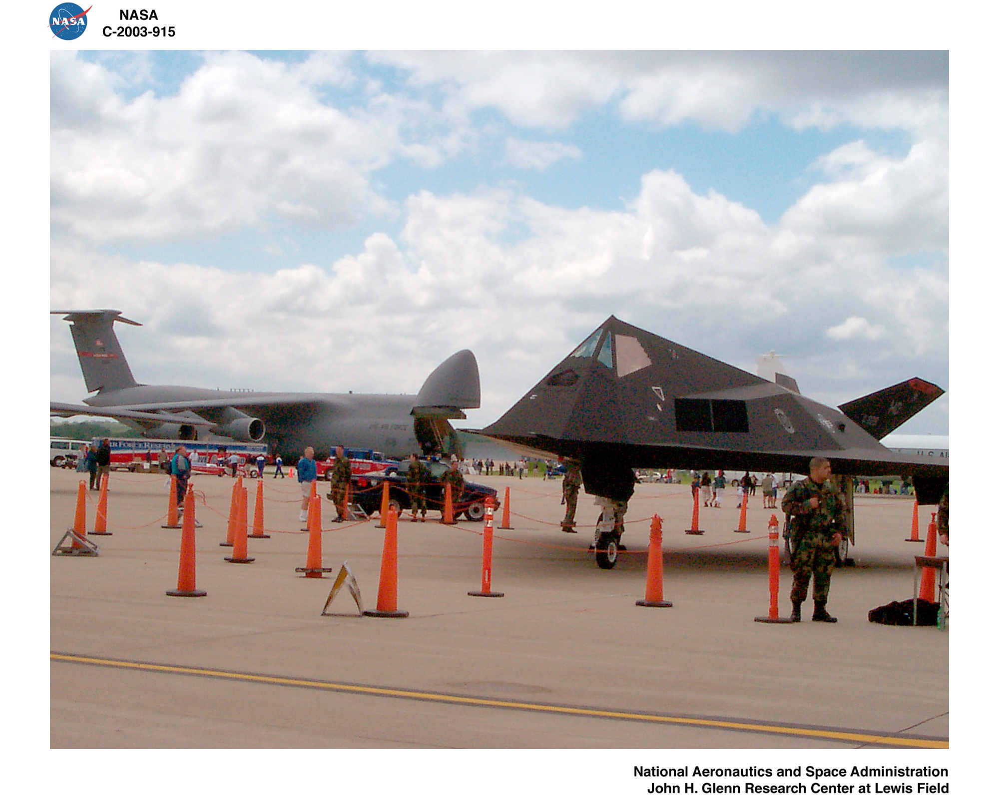 DVIDS - Images - THE F-117 STEALTH BOMBER WITH A C-5A TRANSPORT 