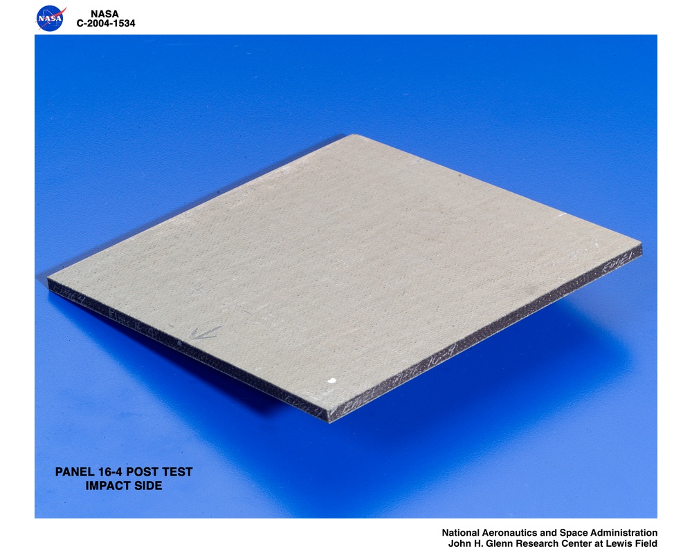 carbon/carbon fiber panels, panel 16-4 post test