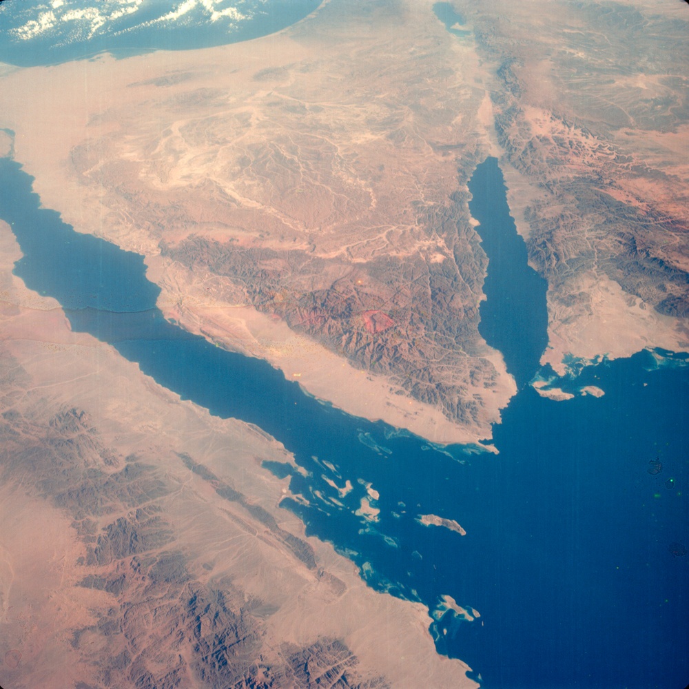 Apollo 7 Mission,Sinai Peninsula,Red Sea,Gulf of Suez,Gulf of Aqaba
