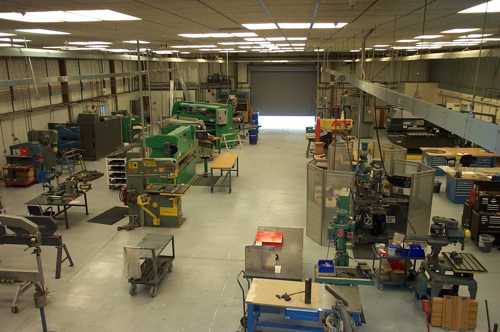 Overhead view of the Sheet Metal Shop