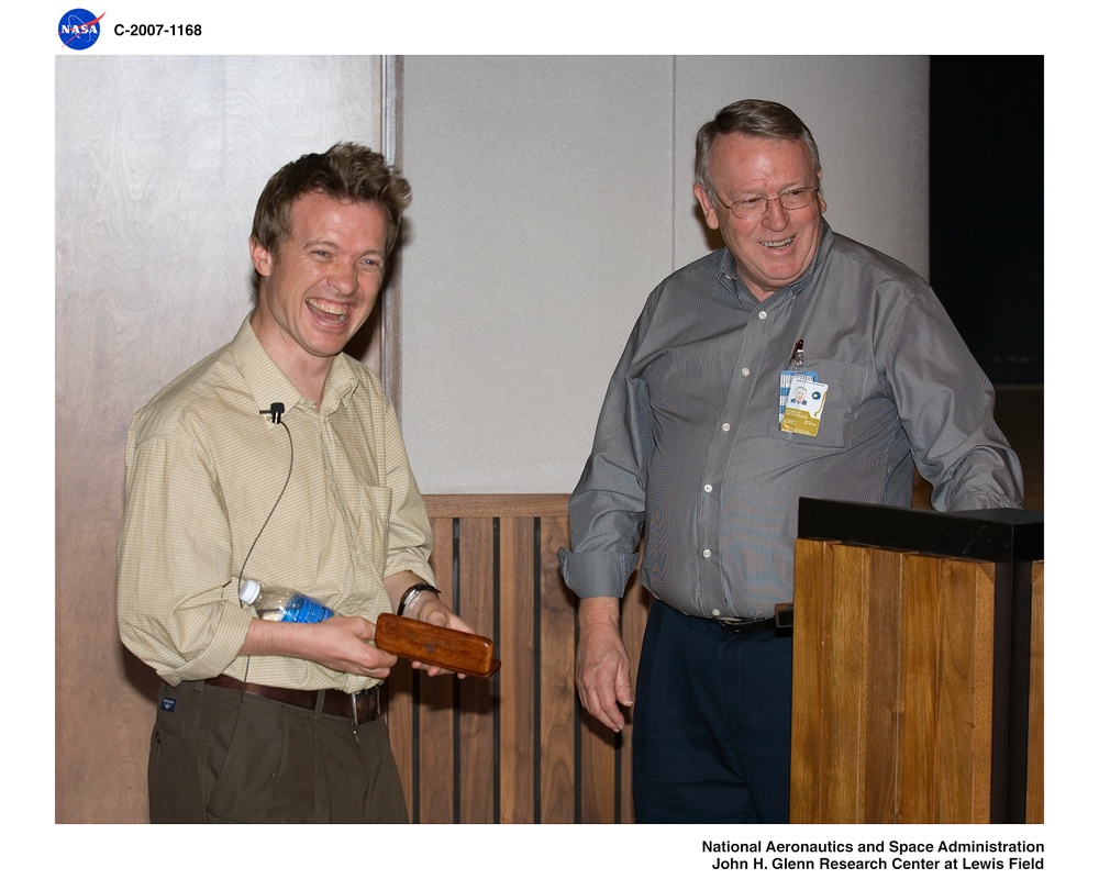 Presentation of gift to the Co-Producer and Assistant Director for "In the Shadow of the Moon" documentary