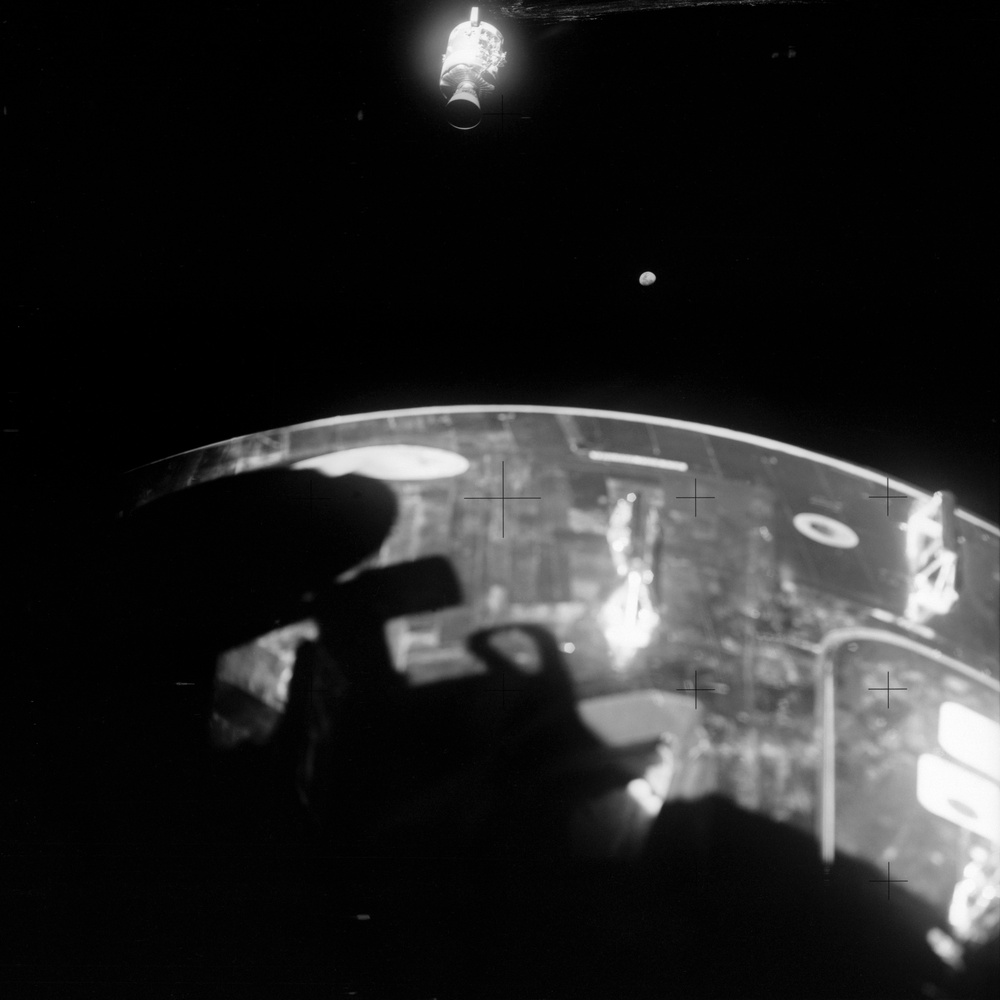 Apollo 13 Mission image  - View of severely damaged Apollo 13 Service Module SM
