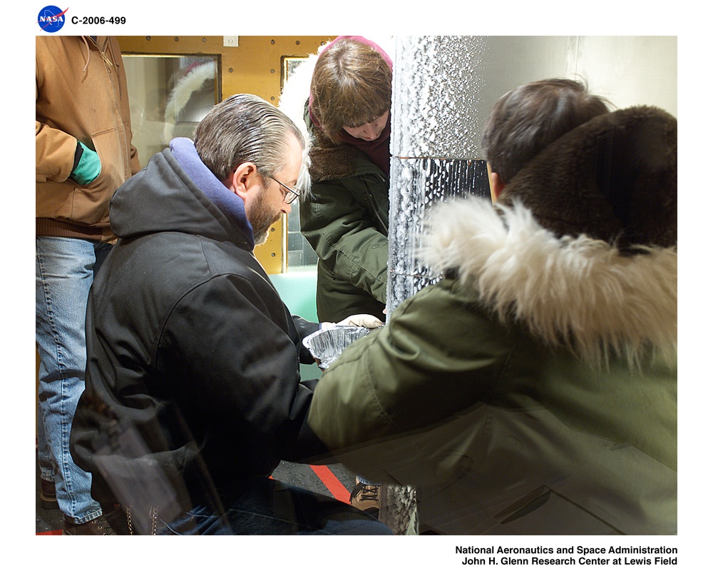 Super Large Droplet (SLD) icing test on a 36 foot cord Natural Laminar Flow wing shape