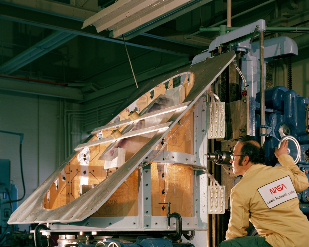 PHOTOS IN MACHINE SHOP OF OPERATIONS WITH ALTITUDE WIND TUNNEL AWT MODELS